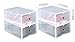 ITIDY Shoe-Boxes-Clear-Plastic,Shoe Box for Women and Men Size,Foldable Stackable Shoe Container,Closet Shelf Shoe Organizer,4pk,Large Size,Clear with White Frame