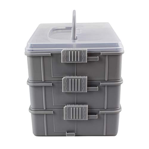 Bins & Things Stackable Toys Organizer Storage Case Compatible with Beyblade, Hot Wheels, Lego Dimentions or Mini Toy Action Figures - Portable Adjustable Box w/Carrying Handle - Thumbnail 6