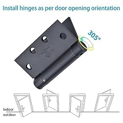 SORGMACH Self Closing Door Hinge 4-1/2 inch Matte