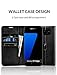 KILINO Galaxy S7 Edge Wallet Case [PU Leather] [Soft TPU] [RFID Blocking] [Shock-Absorbent Bumper] [Card Slots] [Kickstand] [Magnetic Closure] Flip Folio Cover for Samsung Galaxy S7 Edge - Black