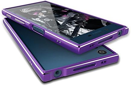 Szjay Ultra Thin Deluxe Metal Aluminum Alloy Frame Bumper Case Cover for Sony Xperia XZ (Purple)
