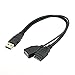 ChenYang USB 3.0 Splitter Y Cable USB 1 Male to 2 Female Extra Power Data Extension Cable for 2.5
