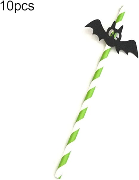 Amazon Gsdviyh36 スカルコウモリ クモ 使い捨て 紙製 飲み物用ストロー ハロウィーンパーティー装飾 雰囲気作り ハッピーハロウィン グリーン 5m6sq81d9y2twsjzt70gbw08hz ストロー オンライン通販