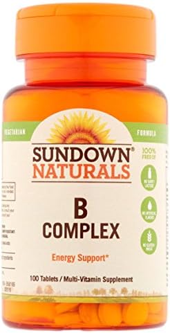 Sundown Naturals B-Complex Tabs, 100 Count (Pack of 3)