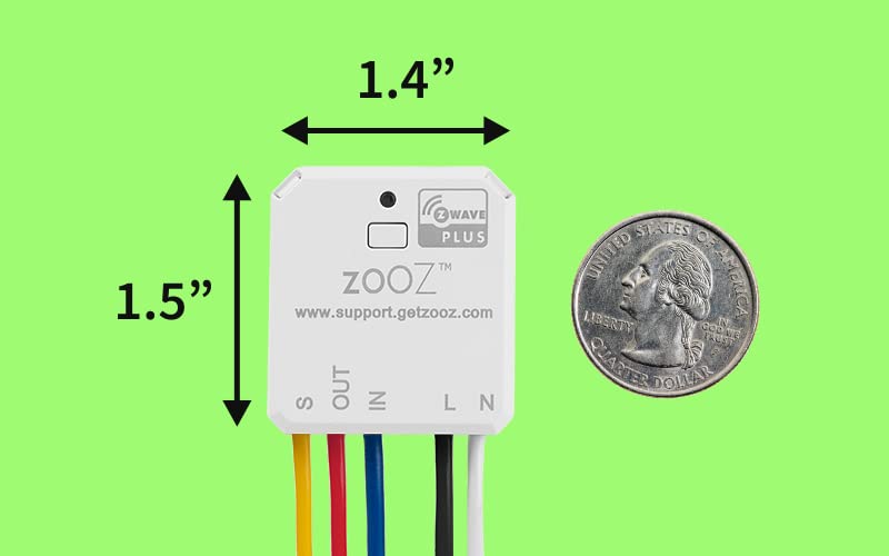 Zooz 700 Series ZWave Plus Smart Relay ZEN51 Installs Behind Wall Switch Or at The Light