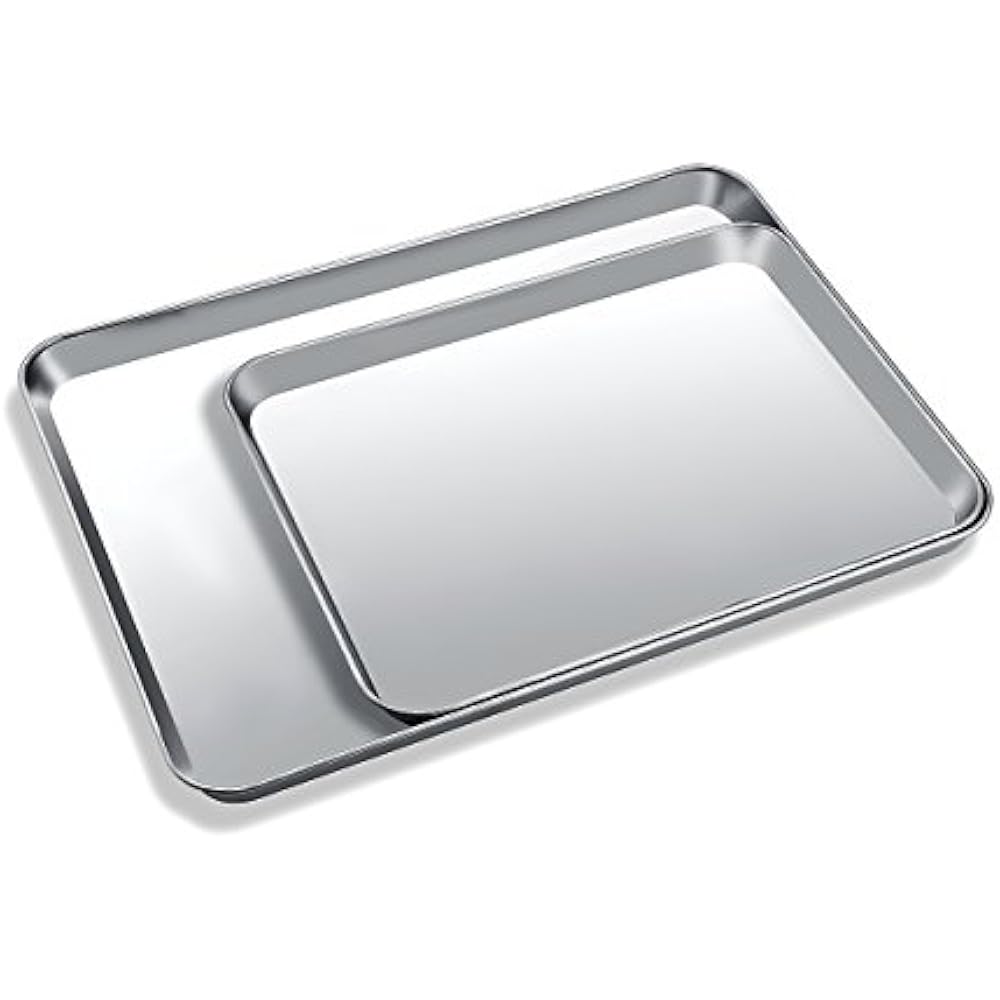 Toaster Oven Tray Pan, Baking Sheet Stainless Steel Cookie Rectangle