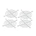 Saim 80mm Cooling Fan Guard Grill Metal Axial for PC Ventilator 4 Pcs