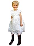 Bow Dream Flower Girl's Dress Vintage Lace Off White 8