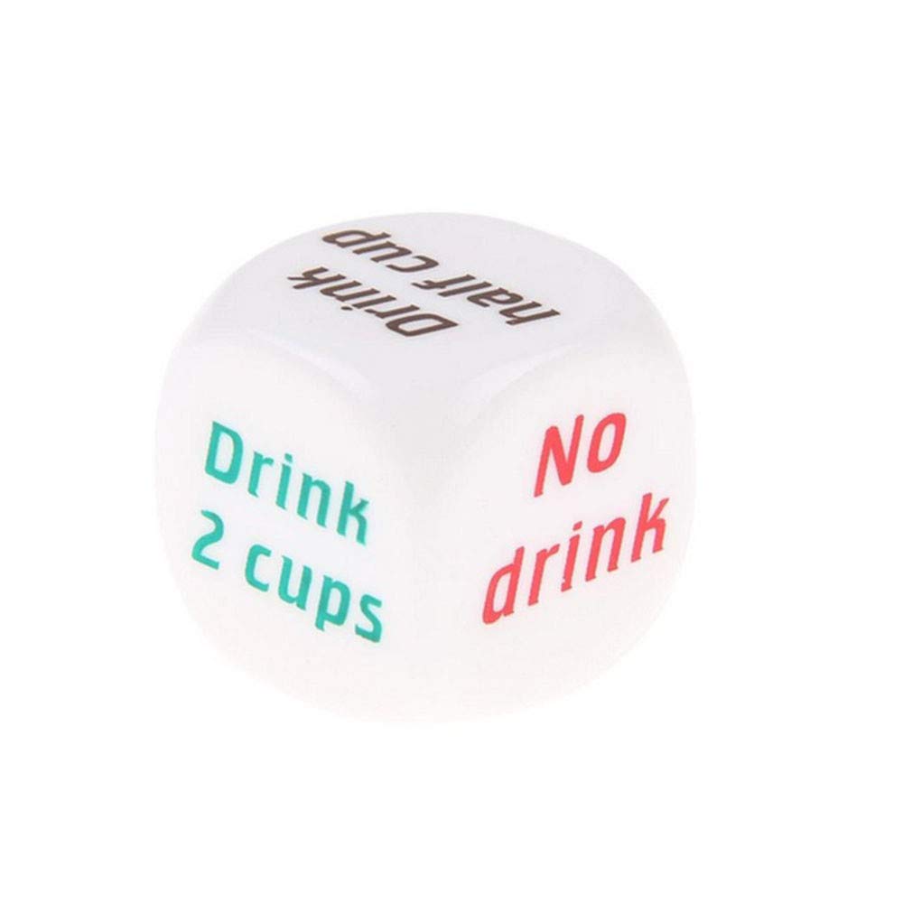FakMe 1PCS Color Printing Dice Drinkers\' Wager Game Dice Great for Families Games/Birthday/Evening Party/Friends Dinner/Gifts (1\'\', Color)