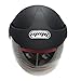 MMG Motorcycle Open Face Helmet DOT Street Legal - Flip Up Clear Visor - Matte Black 203 (XL)