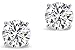 FANTOM 2.00 Carat Total Weight Solid Silver Cubic Zirconia Colored Round Cz Stud Earrings- April Simulated Birthstone