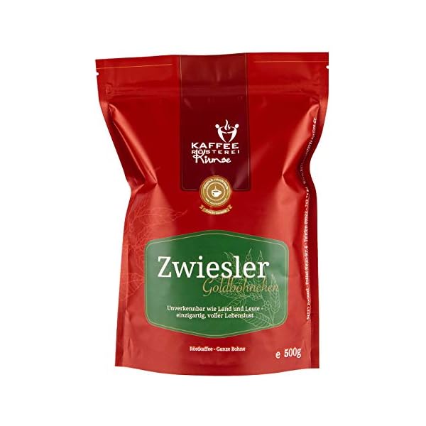 Kaffeerösterei Kirmse Kaffee Zwiesler Goldböhnchen, Kaffeemischung, Kaffee ganze Bohnen, Handverlesen, Fair gehandelt…