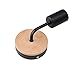 INJUICY Vintage Led Wall Lamps, Minimaslist E27 Wall Sconces With Wooden & Matel Base for Living Room, Bedrooms, Bedside(Black)