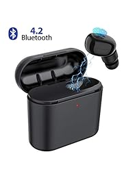 Auriculares inalámbricos Bluetooth de Owta con funda de carga de luz para smartphone iPhone 6 7 8 Plus X iPad Samsung Android
