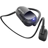 Purity Air Open Ear Headphones - True Air Conduction Wireless Bluetooth Open Ear Earbuds with Dual Mic for iPhone/Android - Secured Long Wearing Comfort, Sports Sweat Resistant (Black/Black)