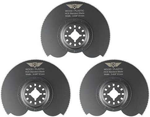 3 x TopsTools ST91F_3 91mm Fine Tooth Wood Cutting Blades for Bosch Fein (Non-StarLock) Makita Milwaukee Einhell Ergotools Hitachi Parkside Ryobi Worx Workzone Multitool Accessories