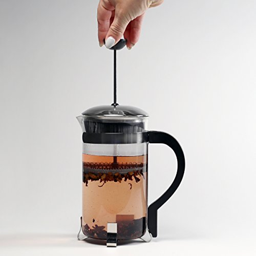Primula Classic French Press Coffee/Tea Maker - Glass 8 Cup/32 Oz, Black/Chrome Accents