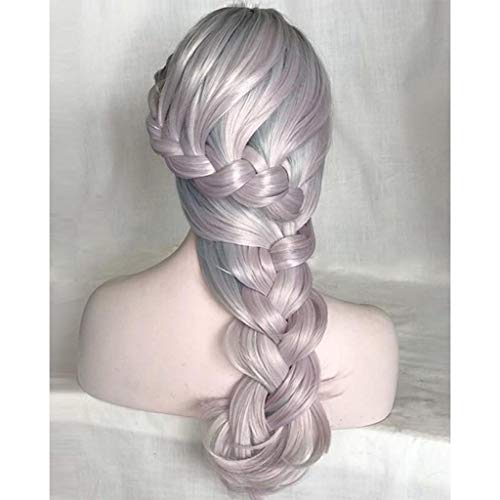 Clearance Sale! Exteren Curly Wig Women Fashion Lady Pink Gradient Long Curls Hair Cosplay Party Wig (Pink)
