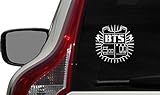 BTS Vest Logo Version 2 Car Vinyl Sticker Decal Bumper Sticker for Auto Cars Trucks Windshield Custom Walls Windows Ipad Macbook Laptop Home and More (WHITE)
