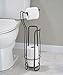 iDesign Axis Metal Free Standing Toilet Paper Tissue Holder, Roll Reserve Canister for Kid's, Guest, Master, Office Bathroom, 8