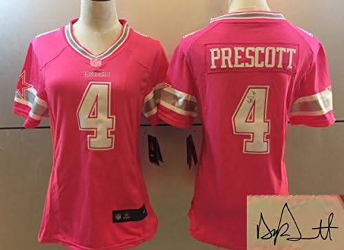 Women's Dak 4 Prescott American Football Jerseys Pink color Size L