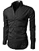 H2H Mens Classic Dress Slim Fit Shirts Breathable Long Sleeve of Various Styles
