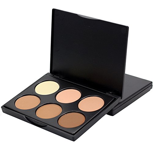 Loweryeah 6 Color Repair Capacity Powder Shadow Highlight Shadow Nose Shadow Modification Brightens Dark Circles Mini Disc