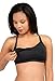 Q-T Intimates Women's Racerback Nursing Sports Bra - Seamless Active Breastfeeding Bra - Black, Large