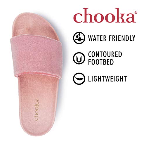 Chooka-Womens-Slide-Sandal-with-Molded-Footbed-and-Plush-Velvet-Upper