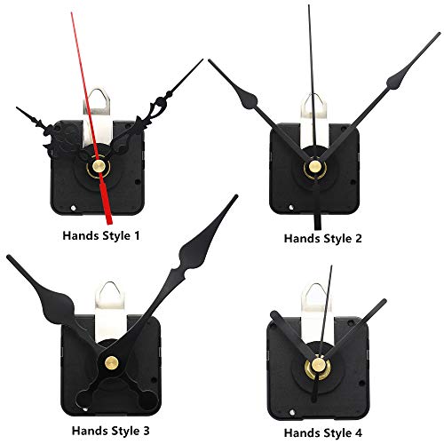 Youngtown 2 Sweep Silent Clock Movements with 4 Pack Different Size