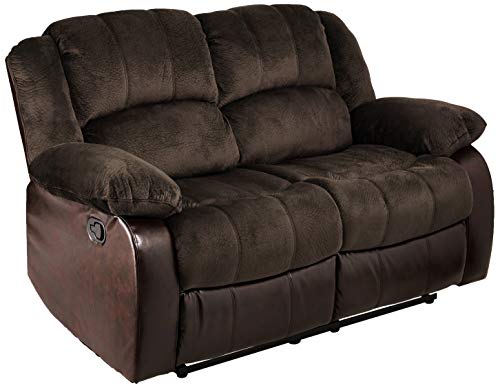 NHI Express Aiden Champion & PU Motion Loveseat (2 reclining seats), Brown