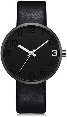 Men's Fashion Watch Men's Simple Leather Casual Waterproof Analog Quartz Watch T089