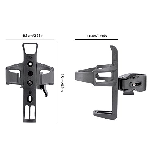 AutoEC Universal ATV UTV Rail Drink Water Bottle Cup Holder, Beverage Holder for Bike, Wide Range Size of Bar Boat Cup Holder Bottle Cages Motorcycle
