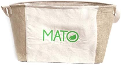 Mato Eco Friendly Jute Toy Storage Bin Basket Drawer Organizer
