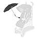 Maclaren Parasol, Black - Perfect Stroller Accessory to Guard Against The Sun's Harsh Rays. UPF 50+ sunshield Easily fastens to The Frame of All Maclarens and Most Umbrella-fold Stroller Brands