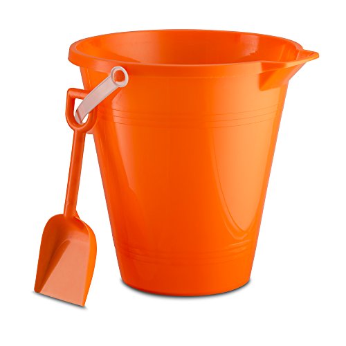 Kids Assorted 9" Sand Bucket Set 6 Pack with Shovels BPA Free Plastic