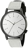 KOMONO Unisex KOM-W2120 Winston Heritage Series Stainless Steel Watch With Grey Canvas Band