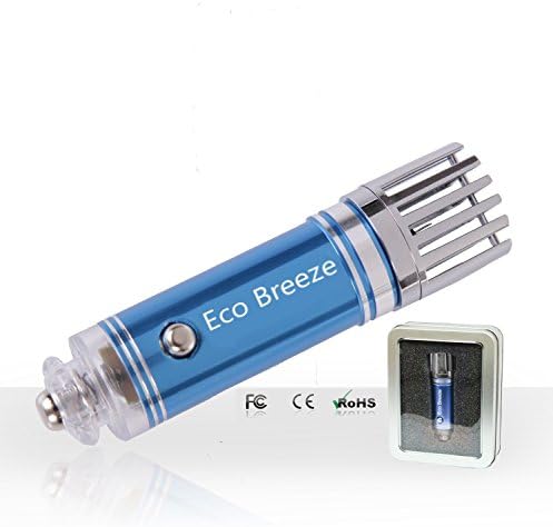 Eco Breeze Car Air Purifier and Ionizer, Air cleaner, Ionic air purifier, Car Air Freshener and Order Eliminator removers cigarettes Smoke, smell and bad odors - Blue