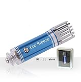 Eco Breeze Car Air Purifier and Ionizer, Air cleaner, Ionic air purifier, Car Air Freshener and Order Eliminator removers cigarettes Smoke, smell and bad odors - Blue