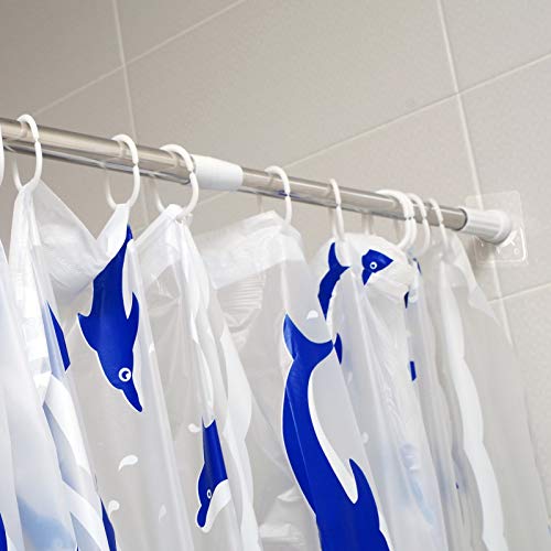 6 Piece Adhesive Shower Curtain Rod Holder, Adhesive Wall Mounted
