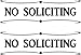 No Soliciting - White Vinyl Decal Stickers  - Package of 2 by Mysigncraft