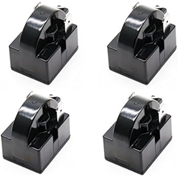 LDEXIN 4pcs 15 Ohm Two Pin Terminals Refrigerator PTC Starter Relay Black(15 ohm 4pcs)