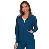 COZYFIT Scrub Jackets for Woman, Zip Front Nurse