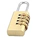 VenTing Solid Brass Luggage Padlock for Lockers, 4 Digit Set Your Own Combo Small Combination Lock, Indoor and Outdoor, Die-Cast, Weatherproof, VT-01