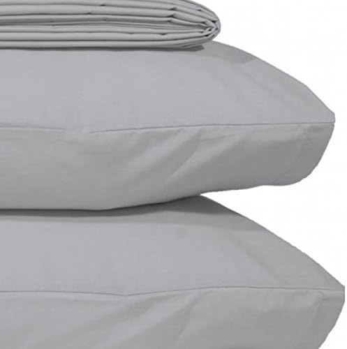 The Bettersleep CompanyShaped Caravan Duvet Cover and Pillowcase Set Luxury 200tc Percale Cotton Blend (Silver Grey, Cut Off Duvet Cover Set)