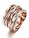 13.7MM Stainless Steel Cross Ring Women Girls Statement Cocktail Ring Jewelry Rose Gold/Gold Plated