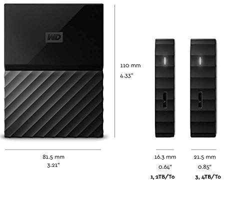 WD 1TB Black My Passport Portable External Hard Drive - USB 3.0 - WDBYNN0010BBK-WESN