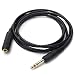 TISINO 1/4 Inch Male to Female Stereo Extension Cable Gold Plated Quarter inch Headphone Extension Cable Cord- 6FT/1.8 Meters
