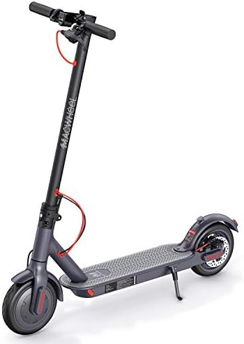Macwheel Electric Scooter, Powerful 350W Motor, 30Km Long-Range Battery, Up to 25Km/h, 8.5" Non-pneumatic Foam Filled Rubber Tires, Portable Folding Design Commuting Motorized Scooter (MX1)