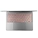 MOSISO Silicone Keyboard Cover Protective Skin Compatible with MacBook Pro 13 inch 2017 2016 Release A1708 Without Touch Bar & Compatible with MacBook 12 inch A1534, Rose Gold